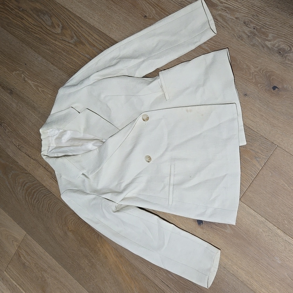Women's Beige Cream Size Small Oversized Blazer Menswear